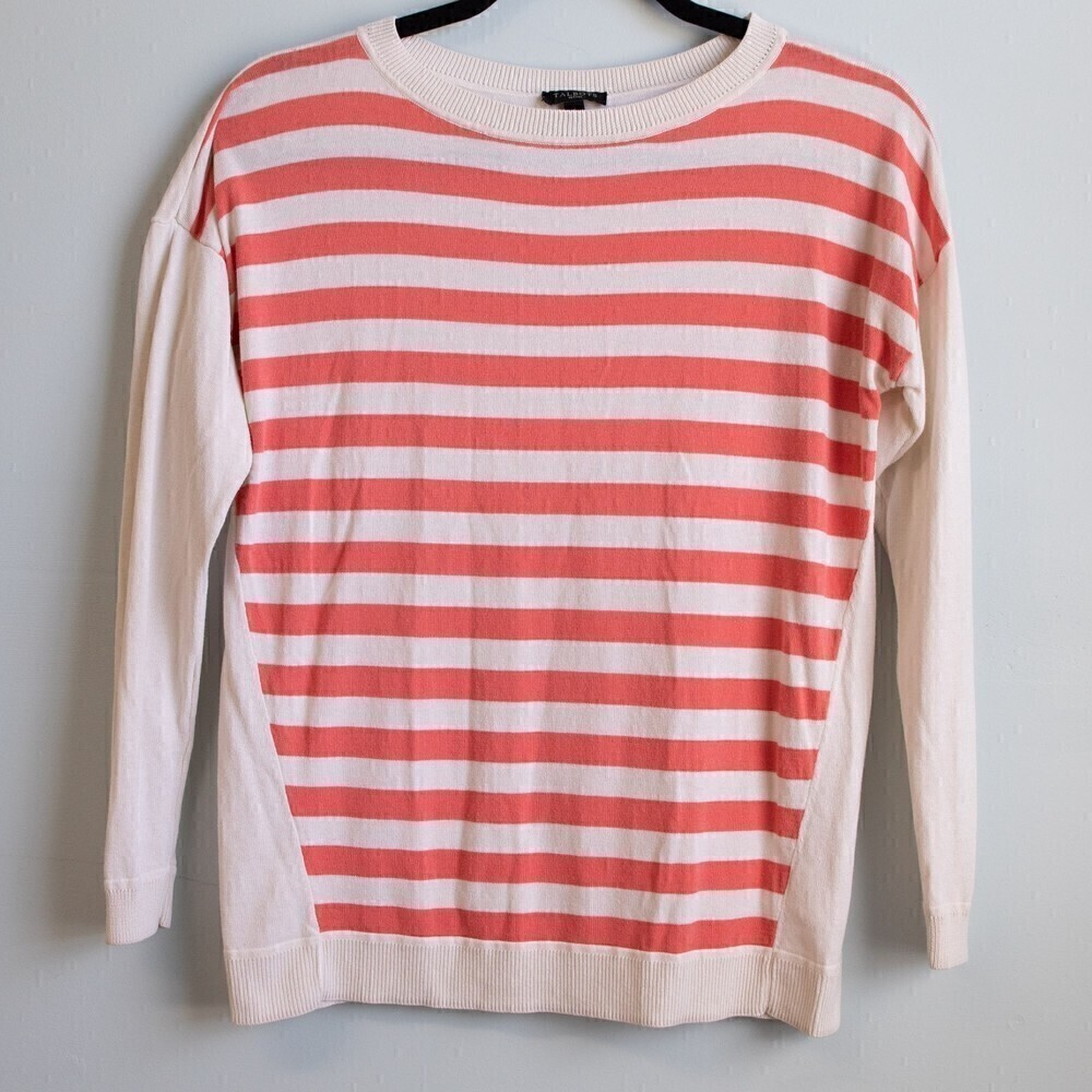 Talbots pink and cream stripe sweater-MP